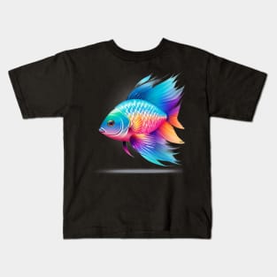 A Fish In Watercolor Style - AI Art Kids T-Shirt